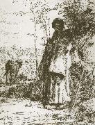 Jean Francois Millet Shepherdess oil